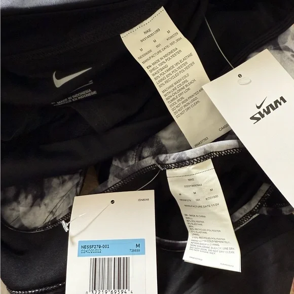 Nike Swim Women’s Tankini and Boardshort 2 piece Swimsuit set Black Size M 8-10 - Picture 4 of 9